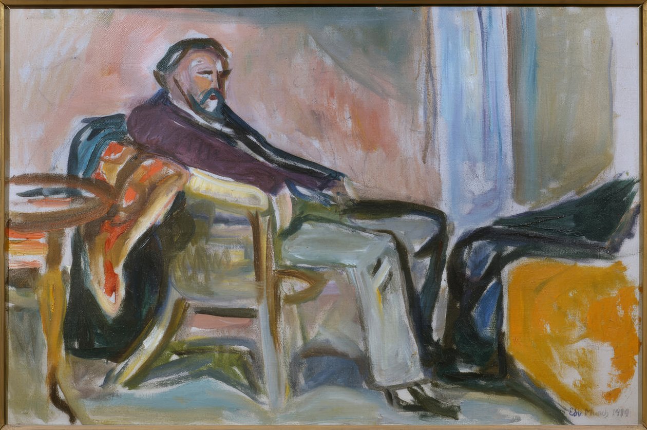 Autoportret po grypie autorstwa Edvard Munch