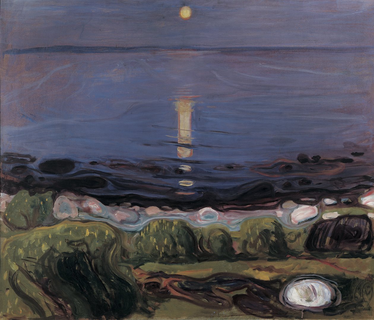 Letnia noc przy plaży autorstwa Edvard Munch