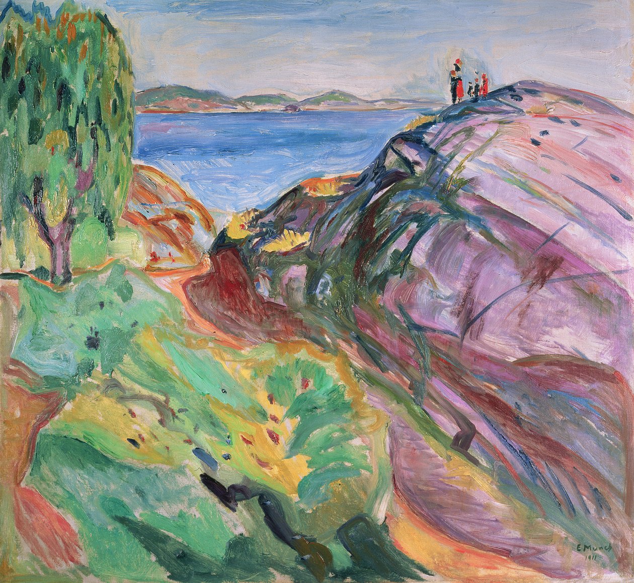 Lato nad morzem, Krager autorstwa Edvard Munch