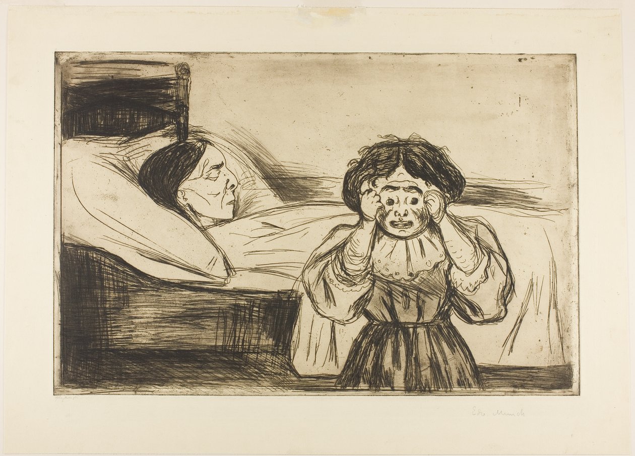Martwa Matka i Jej Dziecko autorstwa Edvard Munch