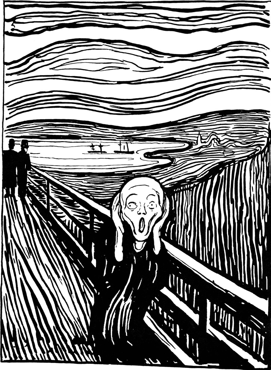 Krzyk, 1895. autorstwa Edvard Munch