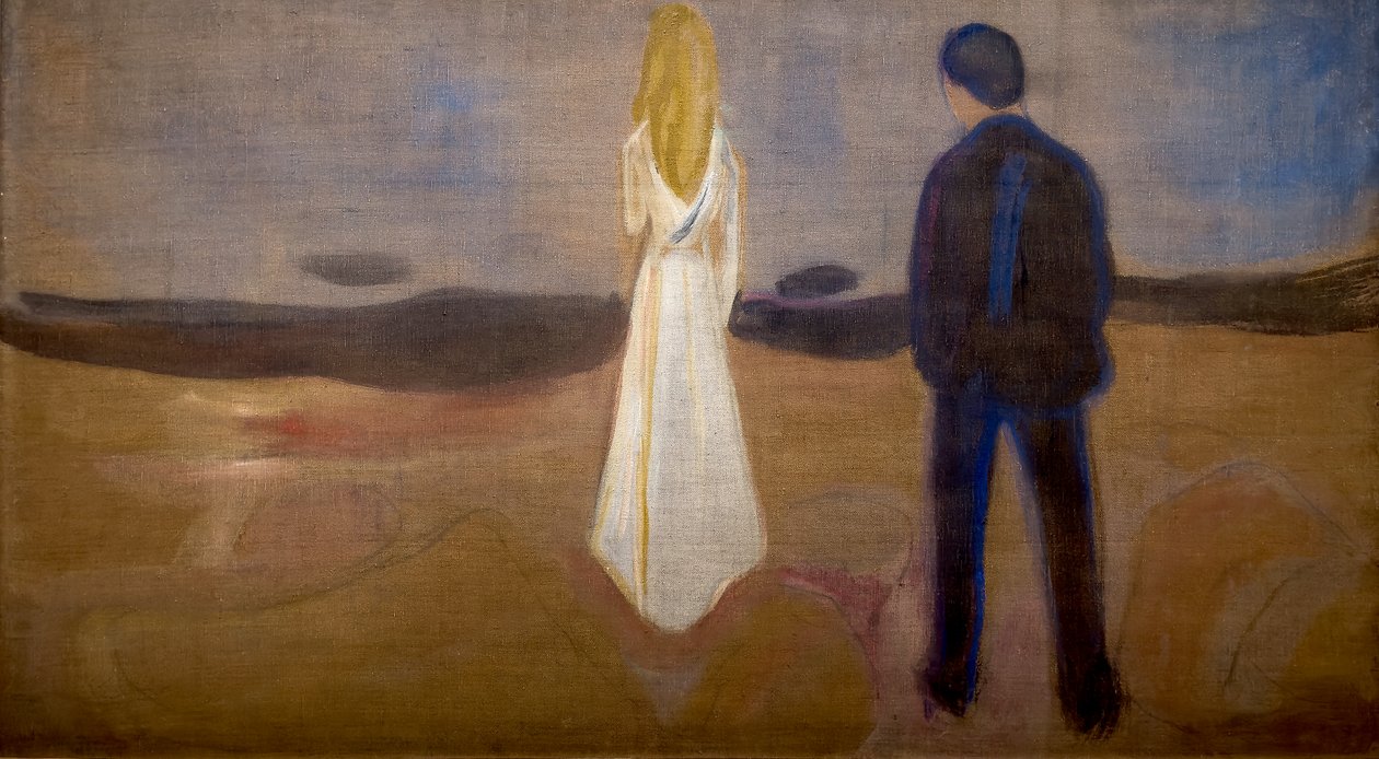 Dwoje ludzi (samotnicy) autorstwa Edvard Munch