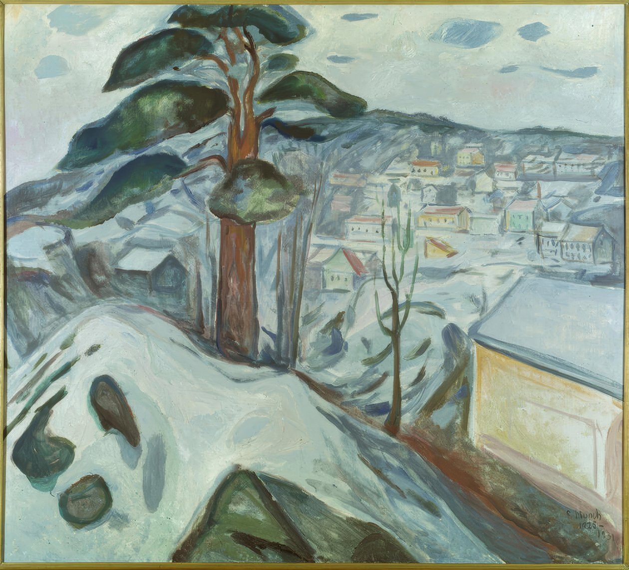 Zimowy krajobraz w Kragerø autorstwa Edvard Munch