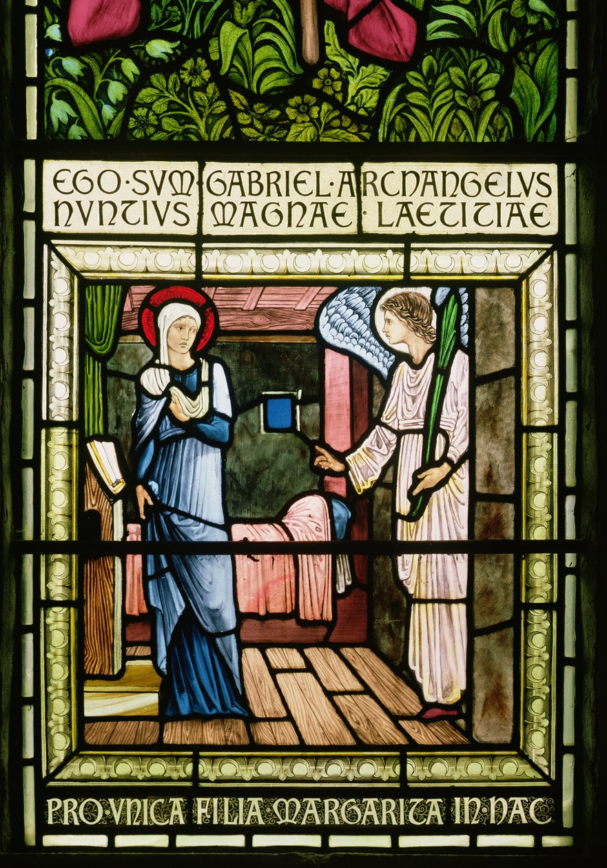 Zwiastowanie (witraż) autorstwa Edward Burne Jones