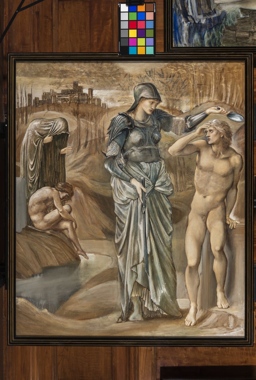 Wezwanie Perseusza, c.1876 (gwasz) autorstwa Edward Burne Jones