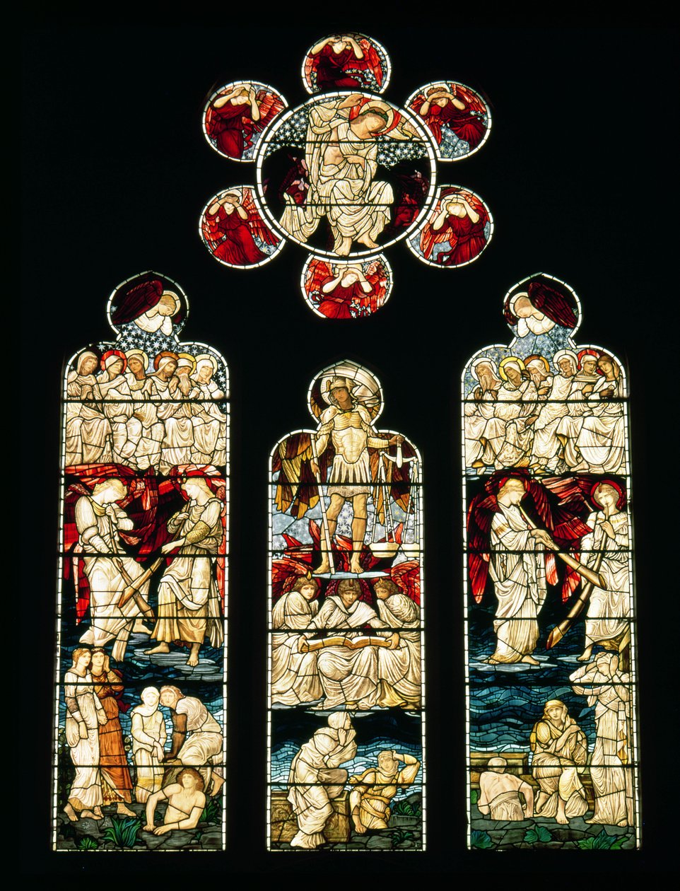 Sąd Ostateczny, 1874-75 (witraże) autorstwa Edward Burne Jones
