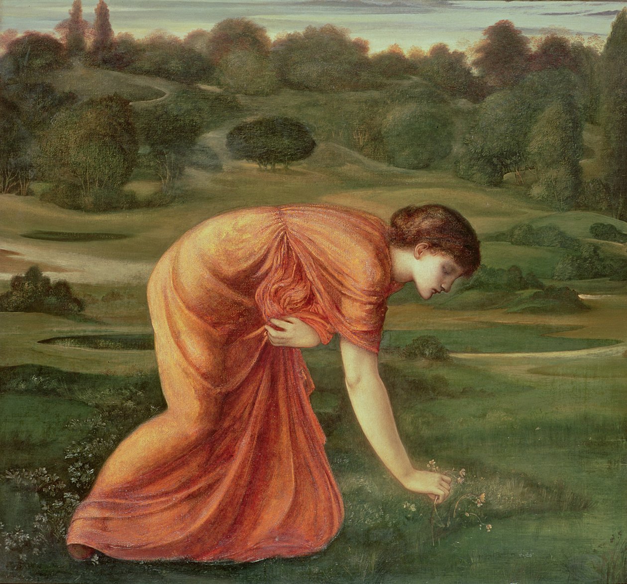 Nagietek marcowy, c.1870 autorstwa Edward Burne Jones