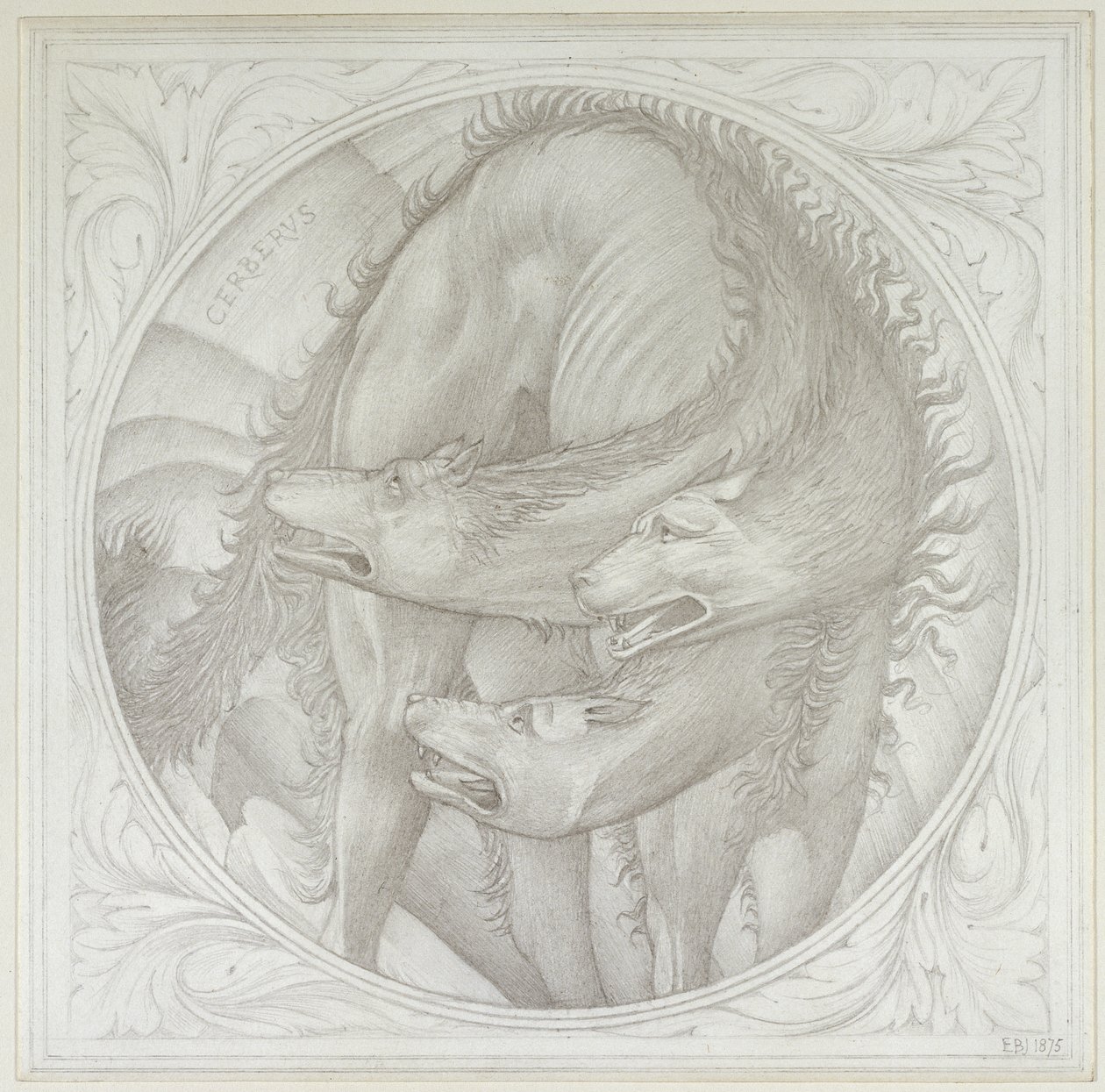 Historia Orfeusza: Cerber, 1875 autorstwa Edward Burne Jones