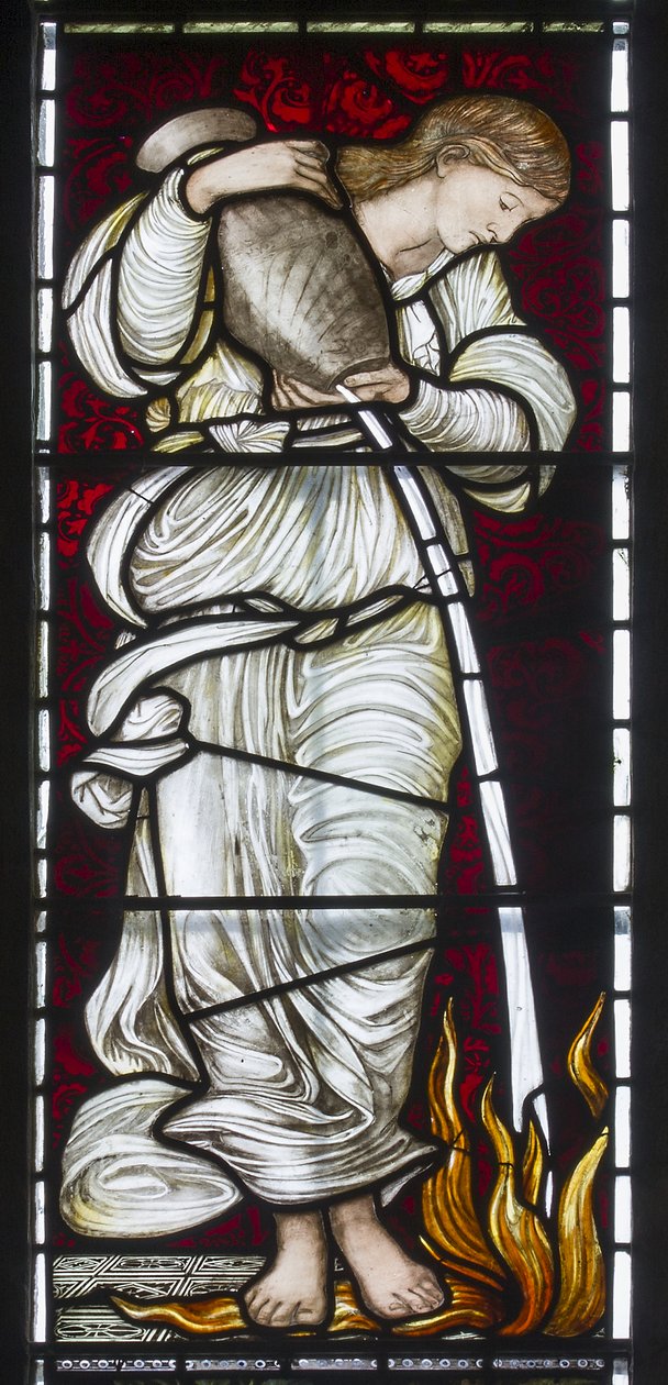 Cambridge, Jesus College Chapel, Morris & Co., Edward Burne-Jones, Temperance, 1875 autorstwa Edward Burne Jones