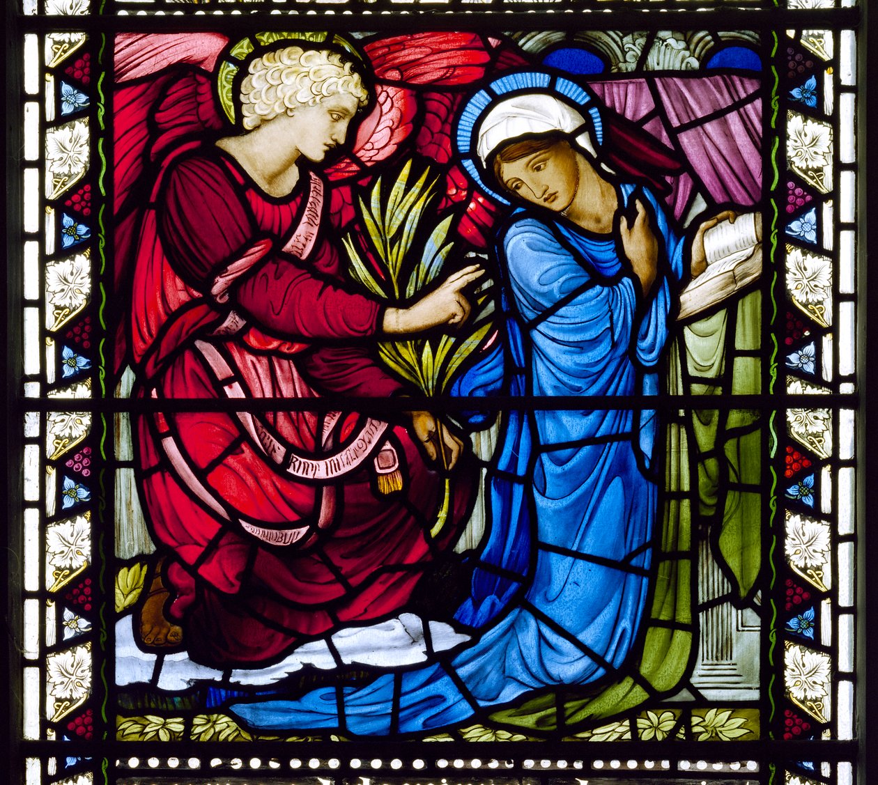 Kirkcaldy Stary Kirk, Morris & Co., Edward Burne-Jones, Zwiastowanie, 1886 autorstwa Edward Burne Jones