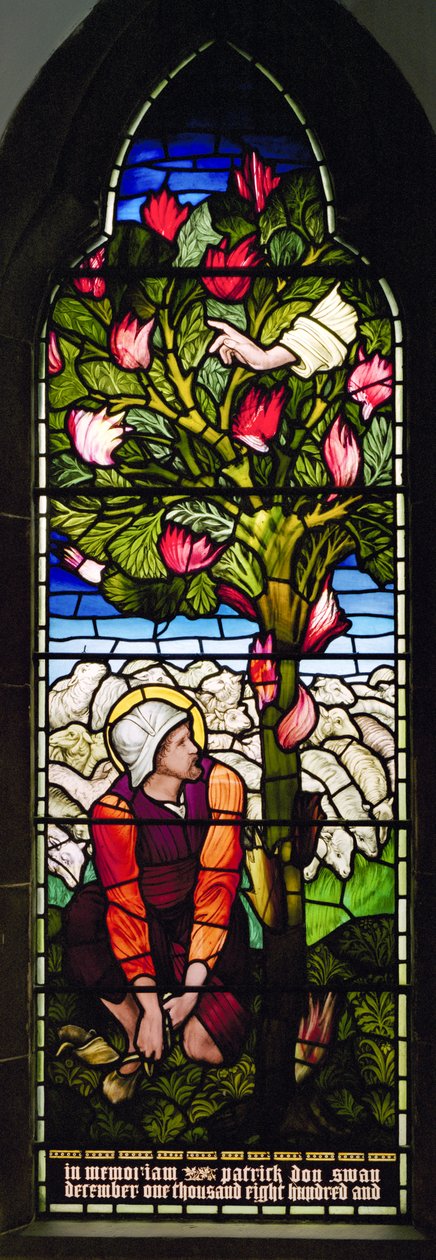 Kirkcaldy, St Brycedale, Morris & Co., Edward Burne-Jones, Mojżesz i płonący krzew, 1892 autorstwa Edward Burne Jones