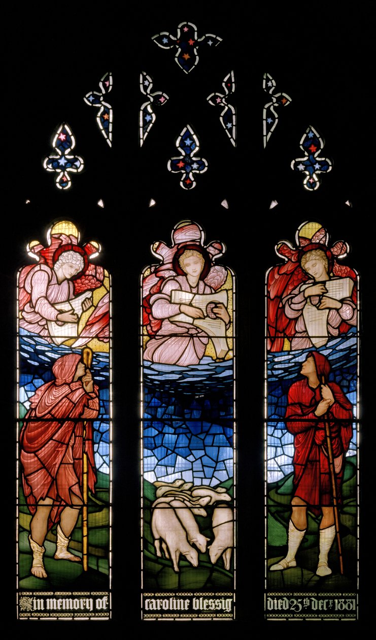 Zwiastowanie pasterzom, 1883 autorstwa Edward Burne Jones