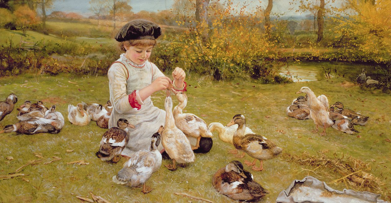 Karmienie kaczek autorstwa Edward Killingworth Johnson
