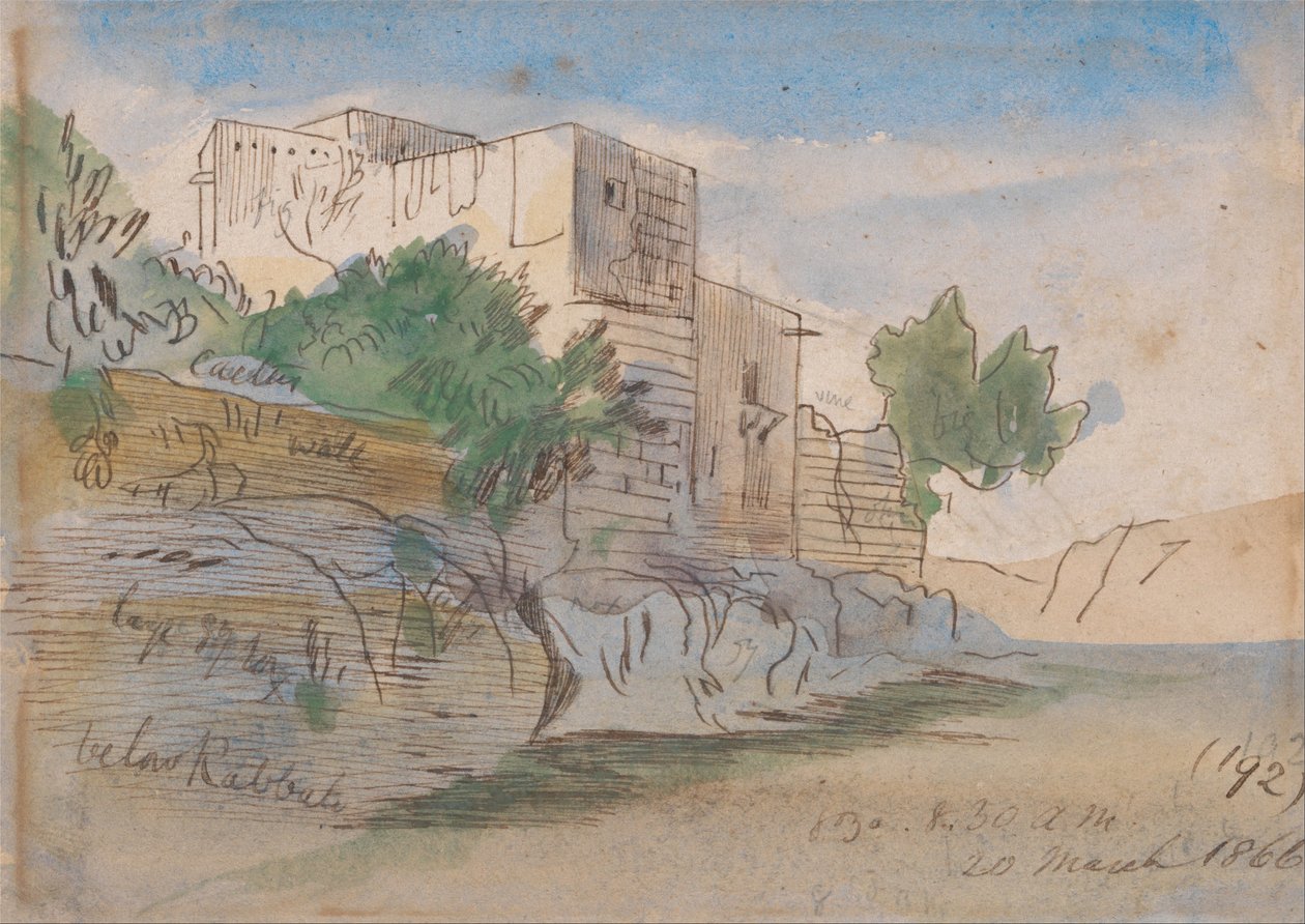 Poniżej Rabatu, Malta autorstwa Edward Lear