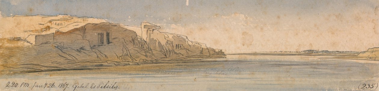 Gebel Es Silsilis autorstwa Edward Lear