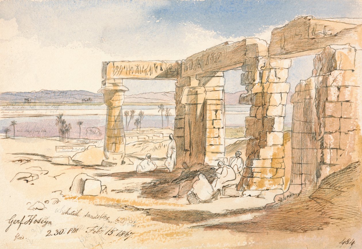 Gerf Hoseyn, godz. 14-30, 15 lutego 1867 (484) autorstwa Edward Lear