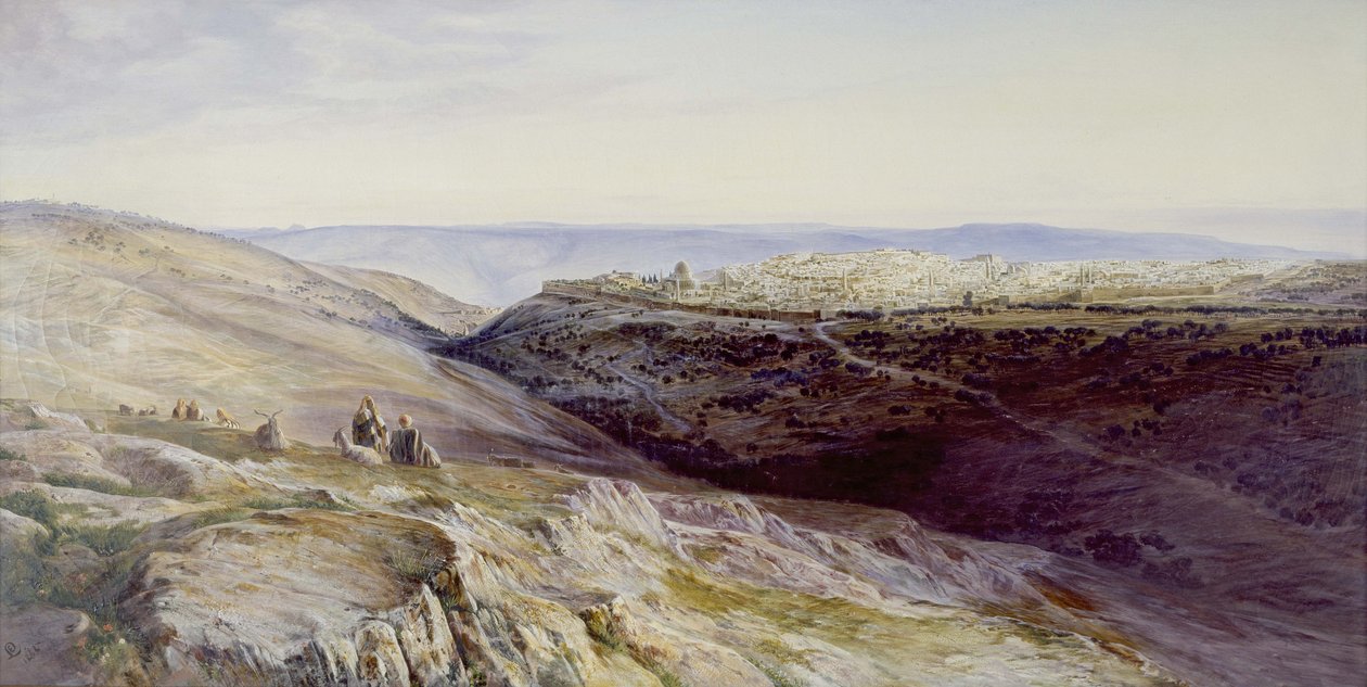 Jerozolima, 1865 r autorstwa Edward Lear