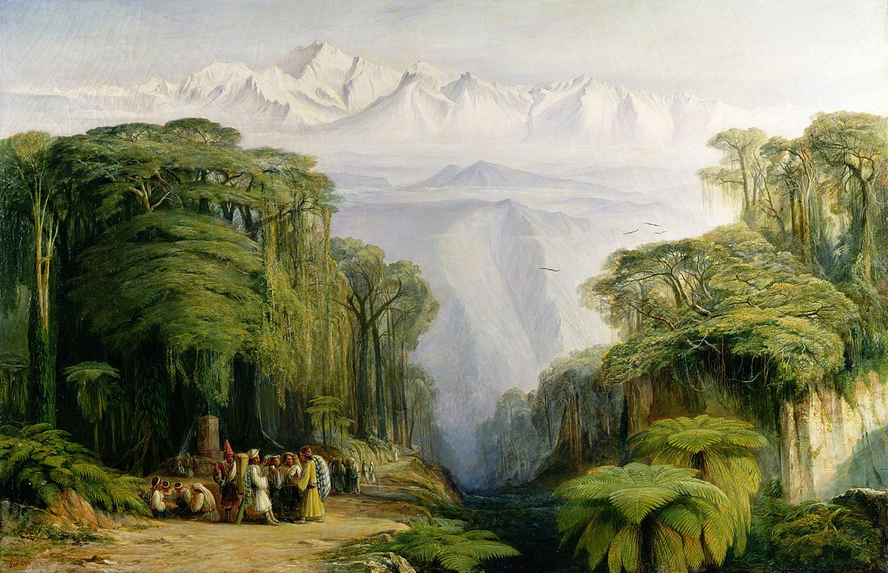 Kanczendzonga z Darjeeling, 1879 autorstwa Edward Lear