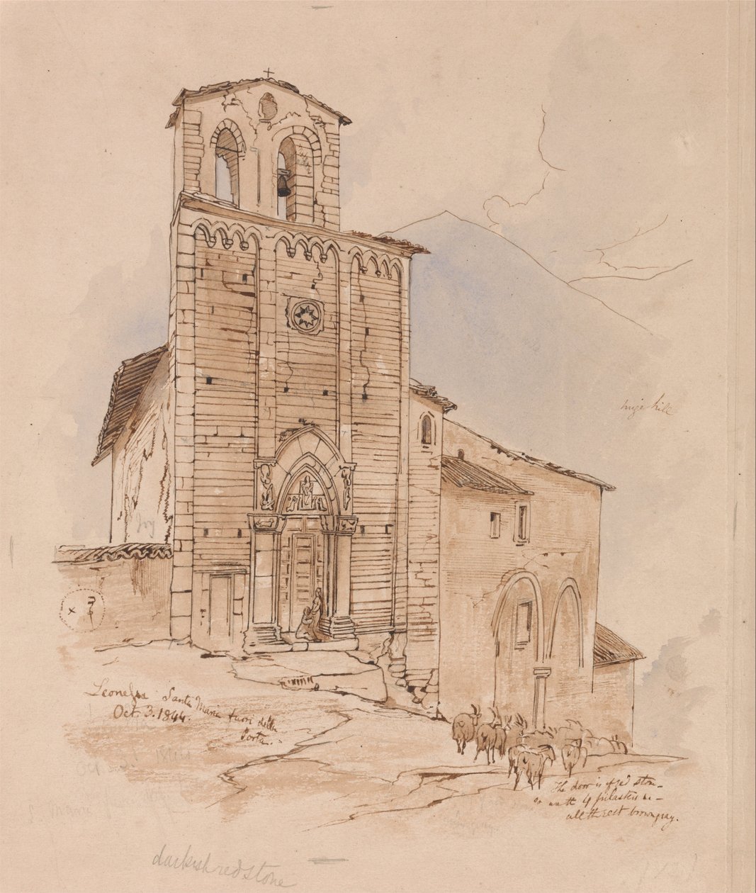 Leonessa, 3 października 1844 autorstwa Edward Lear