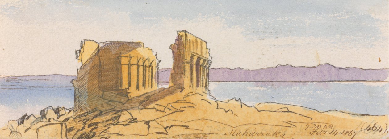 Maharraka, 7-30 rano, 14 lutego 1867 (464) autorstwa Edward Lear