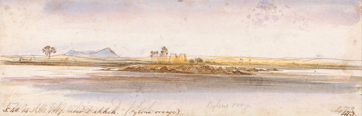 W pobliżu Dakkeh autorstwa Edward Lear