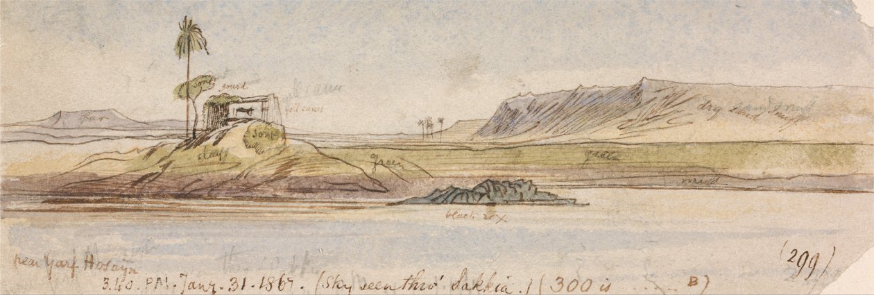 W pobliżu Garf Hossayn, godz. 15-40, 31 stycznia 1867 (299) autorstwa Edward Lear