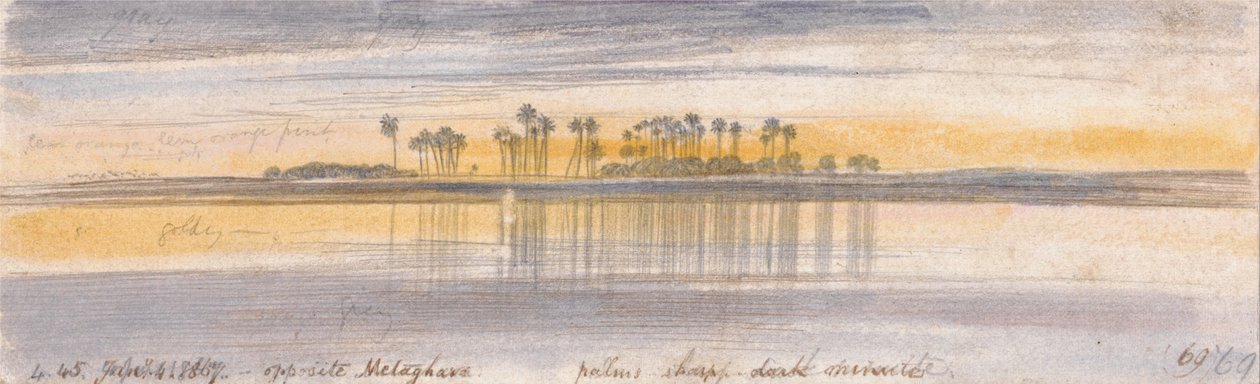 Naprzeciwko Melaghara autorstwa Edward Lear