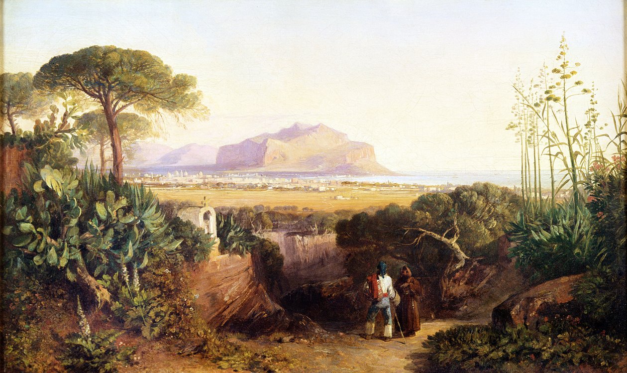 Palermo, Sycylia, 1847 autorstwa Edward Lear