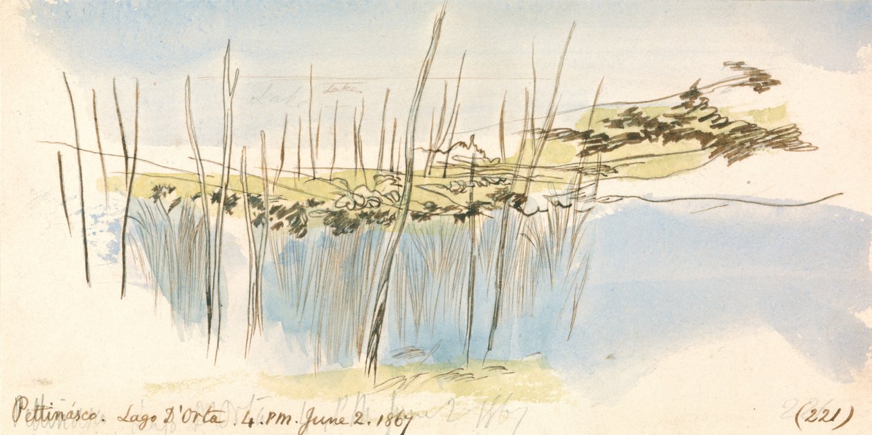 Pettenasco, Lago dOrta, godz. 16.00, 2 czerwca 1867 (221) autorstwa Edward Lear