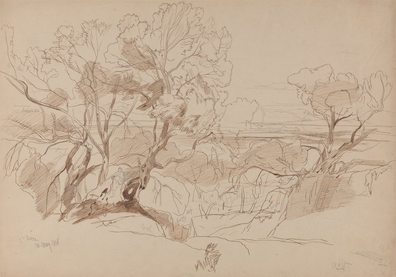Santa Decca, Korfu autorstwa Edward Lear