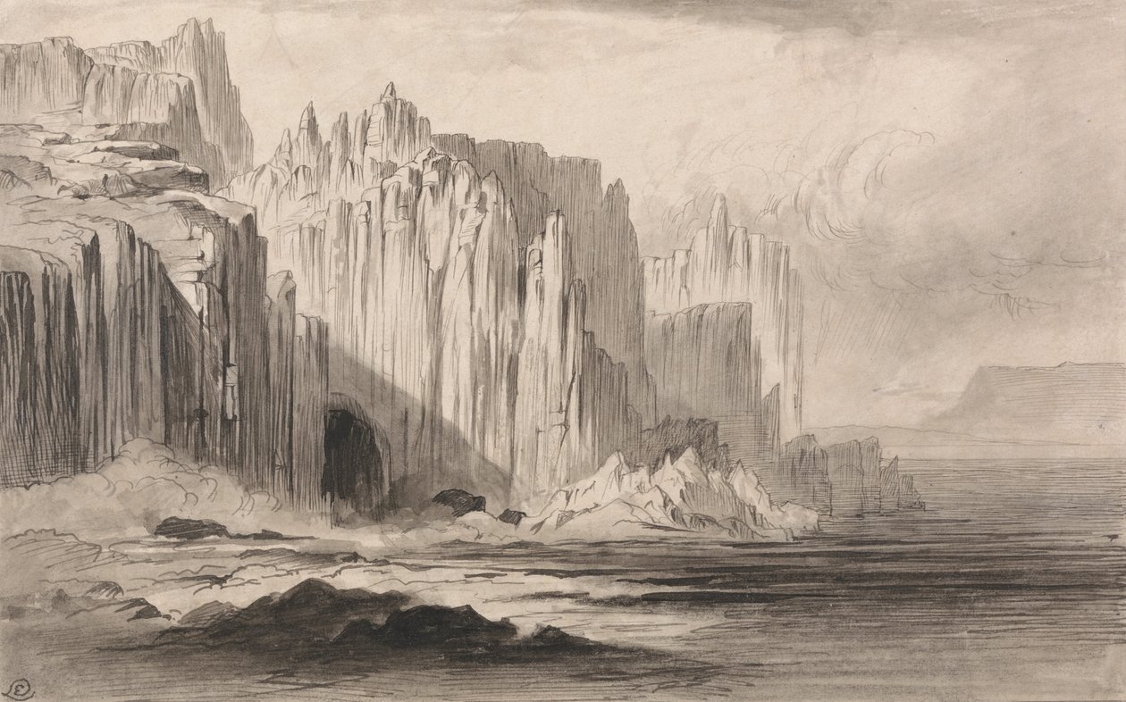 Capo Sant Angelo, Amalfi autorstwa Edward Lear