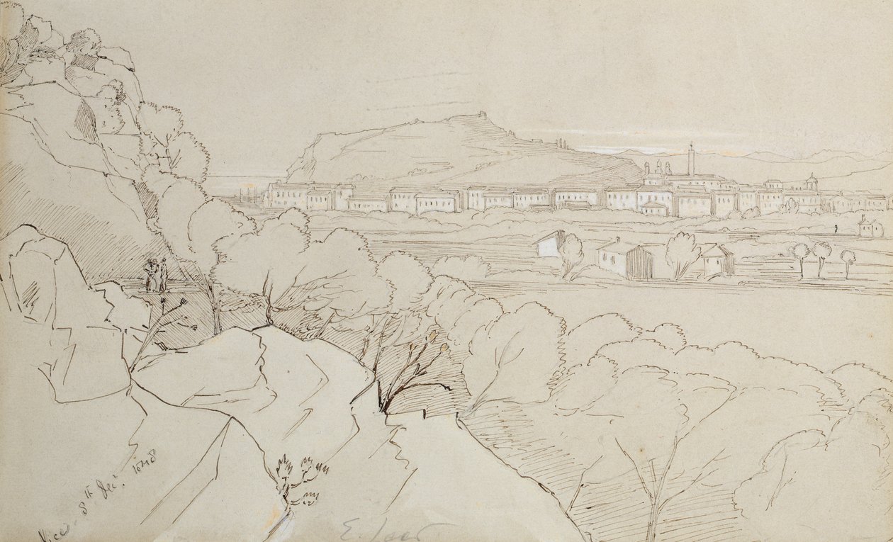 Widok Nicei, 1848 autorstwa Edward Lear