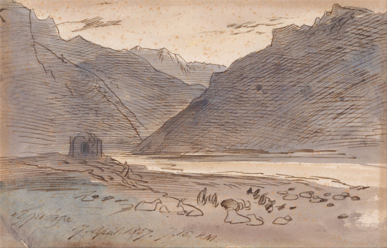 Vjose, godz. 17 kwietnia 1857 autorstwa Edward Lear