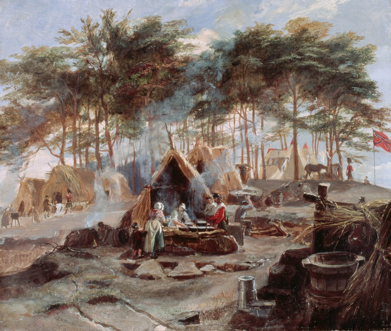 Obóz Chobham, 1853 autorstwa Edward Matthew Ward