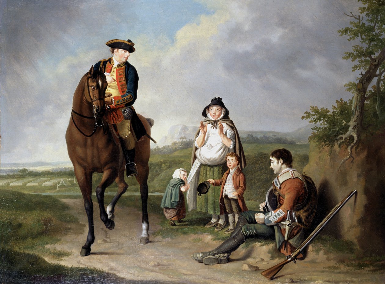 Markiz Granby (1721-70) ratujący chorego żołnierza, ok.1765 autorstwa Edward Penny