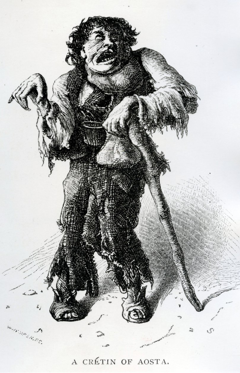 Kretyn z Aosty, ok. 1870 (drewno) autorstwa Edward Whymper
