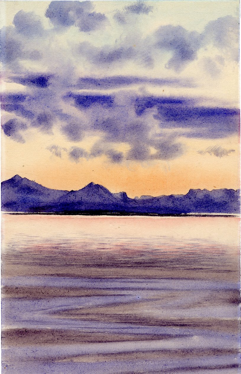 Spokojne morze, 1901-04 (wc na papierze) autorstwa Edward Adrian Wilson