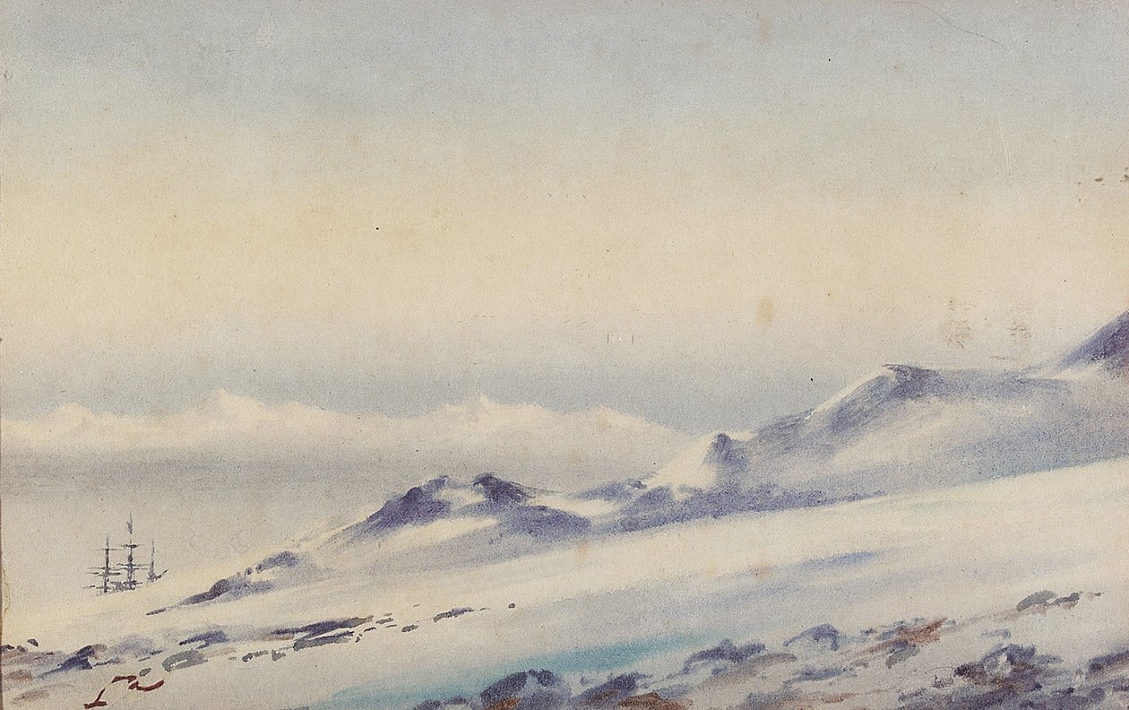 „Odkrycie” w Hut Point autorstwa Edward Adrian Wilson
