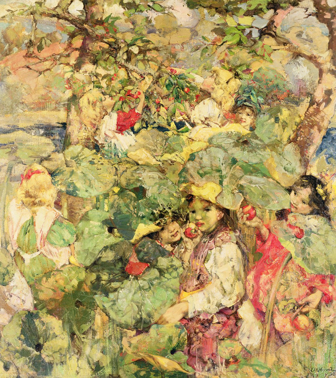 W sadzie autorstwa Edward Atkinson Hornel