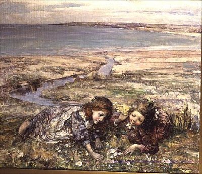 Dwie dziewczyny na plaży? autorstwa Edward Atkinson Hornel