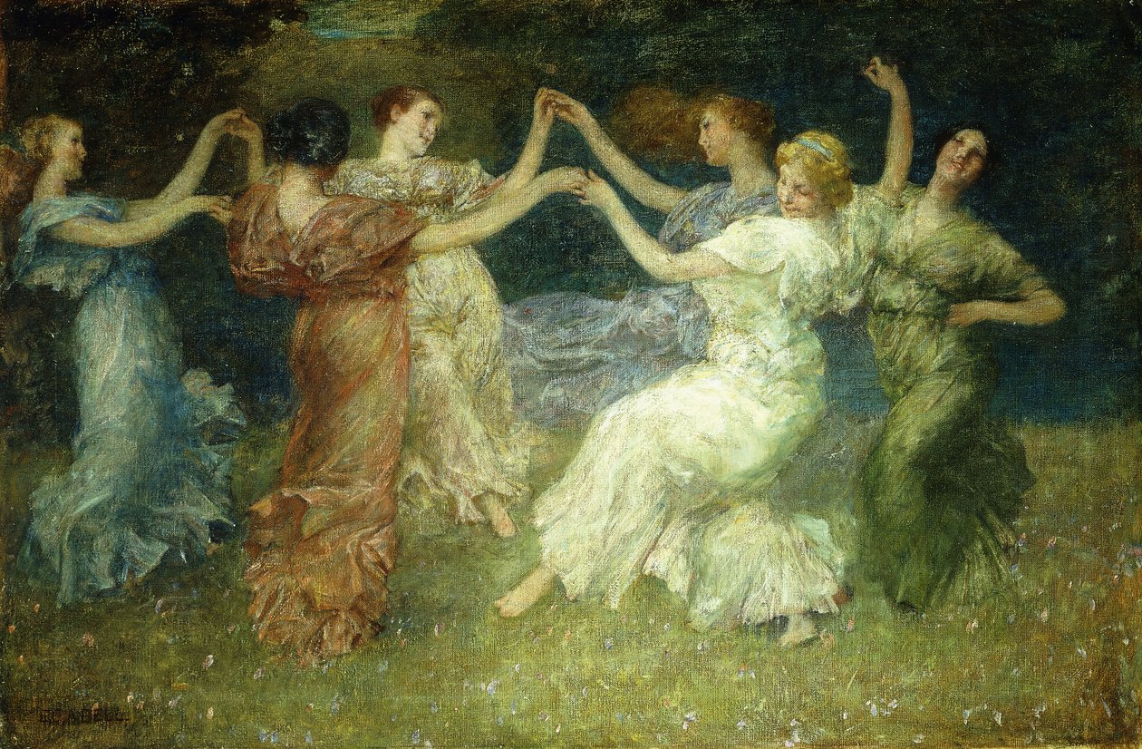 Tancerze (olej na płótnie) autorstwa Edward August Bell
