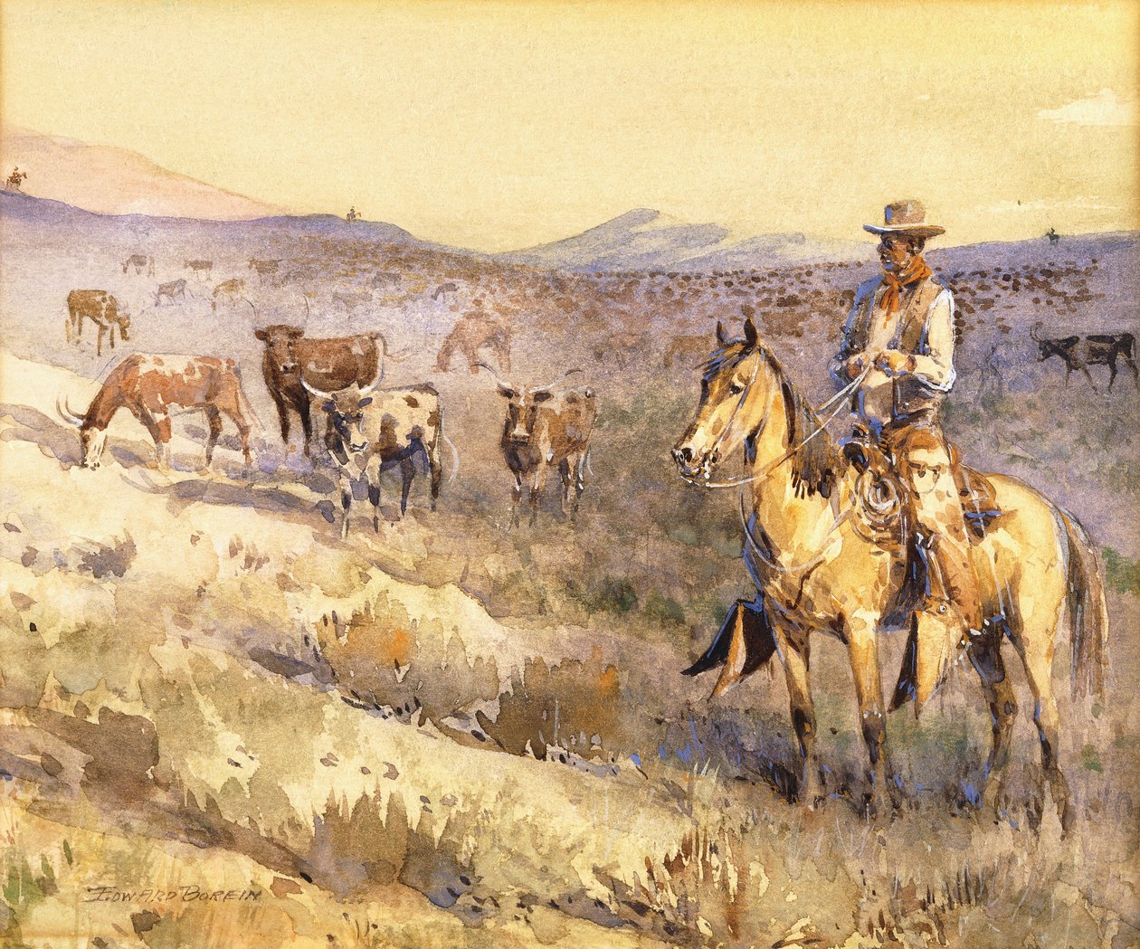 Wypas bydła autorstwa Edward Borein