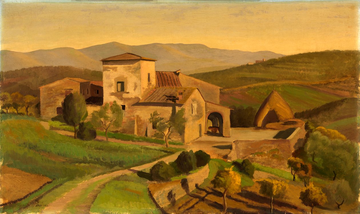 Farma toskańska, ca. 1926-1931. autorstwa Edward Bruce