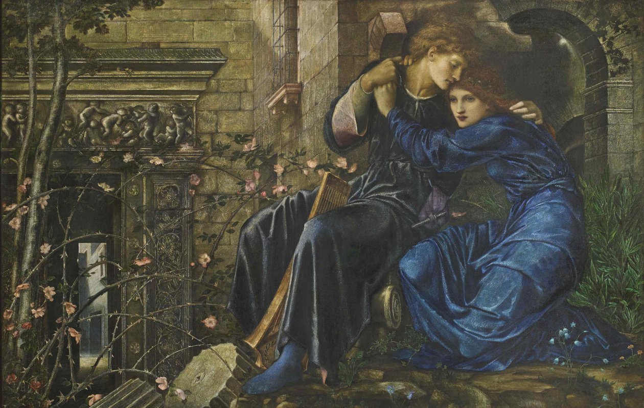 Miłość wśród ruin, 1870-1873. autorstwa Edward Burne Jones