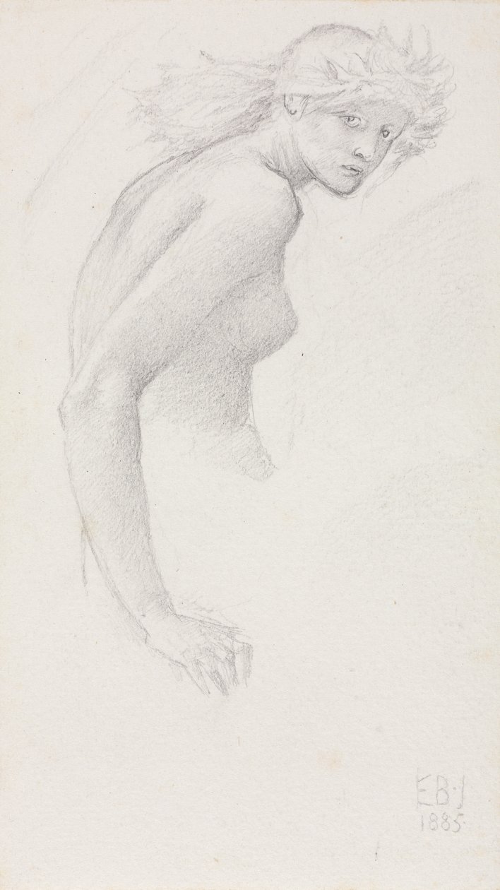 Studium postaci kobiecej, 1885. autorstwa Edward Burne Jones