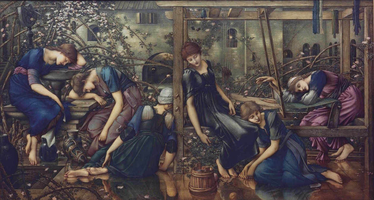 Dziedziniec Ogrodowy, 1875-1880. autorstwa Edward Burne Jones