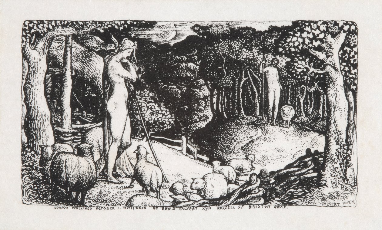 Idealne życie duszpasterskie, 1829 autorstwa Edward Calvert