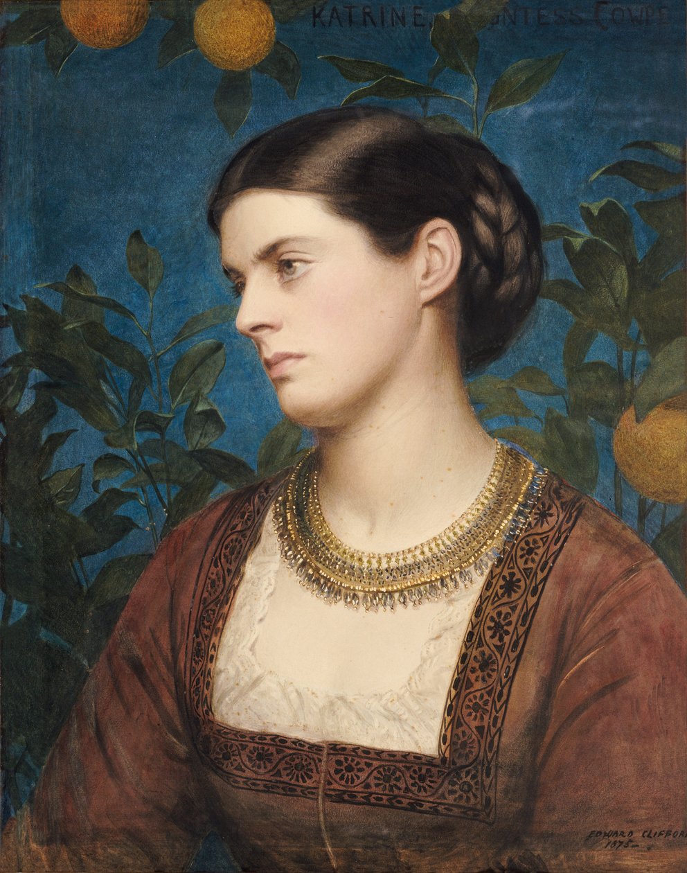 Katrine, hrabina Cowper, 1875 autorstwa Edward Clifford