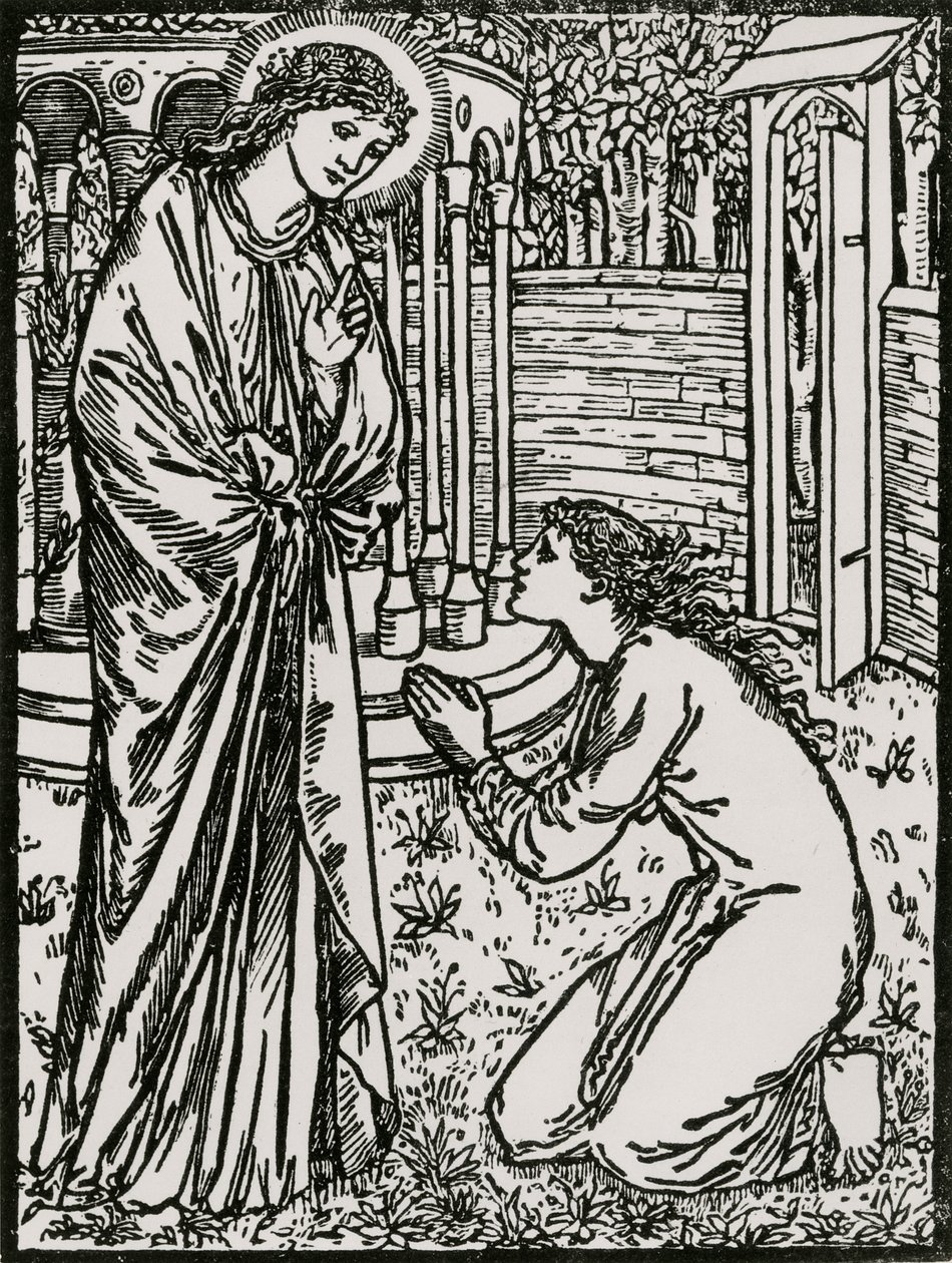 Psyche i Juno autorstwa Edward Coley (after) Burne Jones