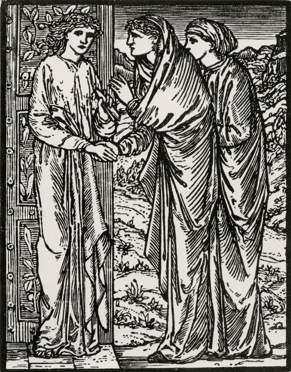 Druga wizyta autorstwa Edward Coley (after) Burne Jones